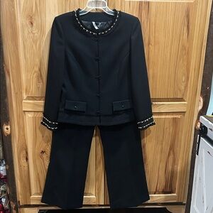 Elegant Black Women's Suit  pants and jacket size 10